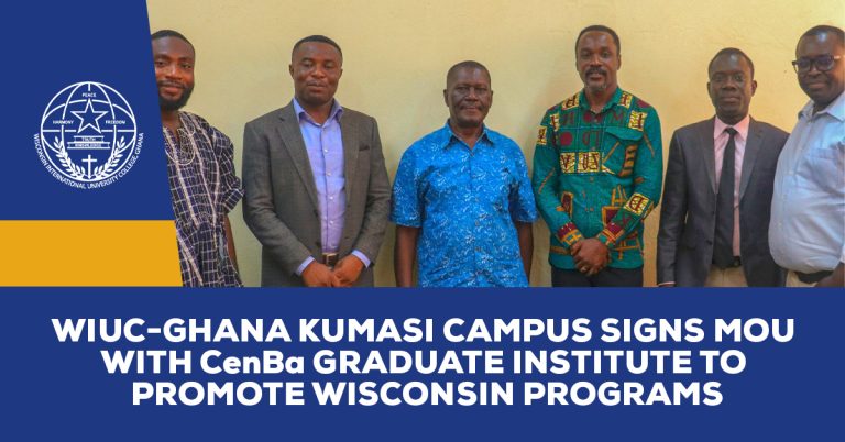 WIUC-Ghana, Kumasi Campus signs MOU with CenBa Graduate Institute to promote Wisconsin programmes