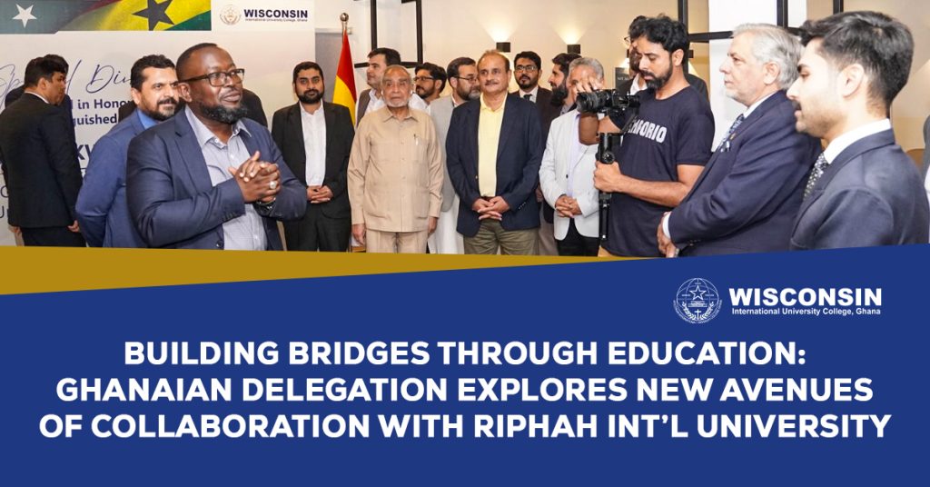 Ghanaian delegation engaging Riphah International University officials during an educational partnership visit