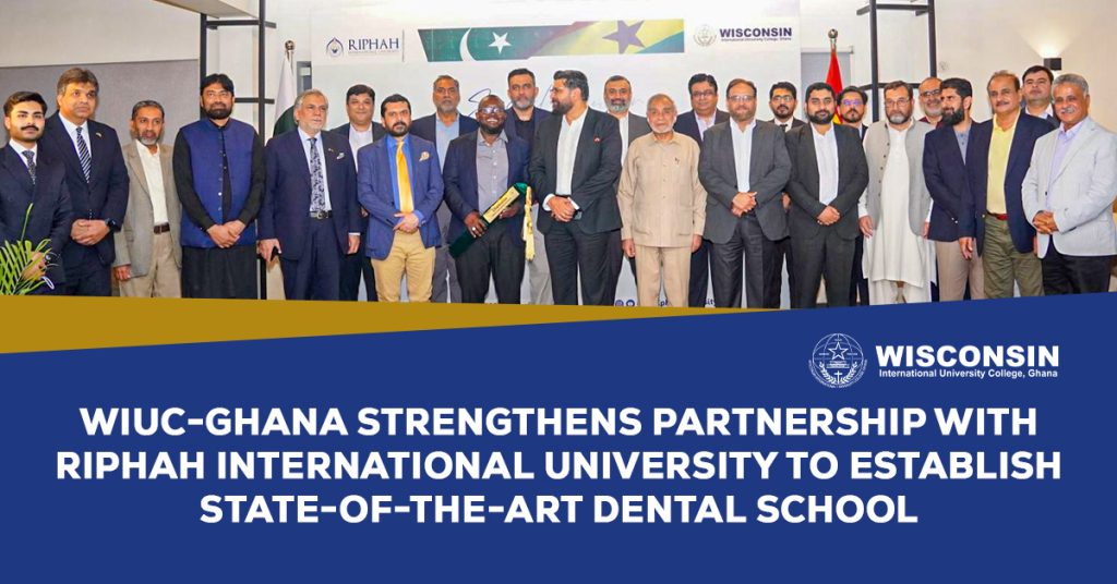 WIUC-Ghana and Riphah International University officials at the dental school partnership meeting